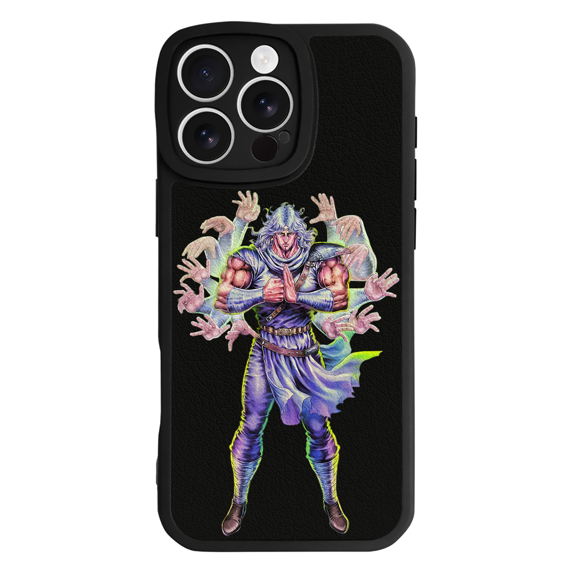（画像用） 北斗の拳 Fist of the North Star 【iPhone 16シリーズ対応】シリコンスマホケース（レザー調） 材質：シリコン